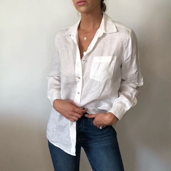Casual Corner Tops - {Casual Corner} linen button down